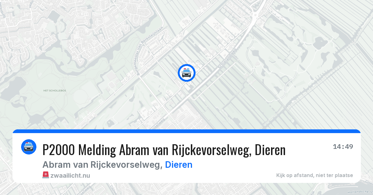 P2000 Melding Abram van Rijckevorselweg, Dieren — 26 apr 2026