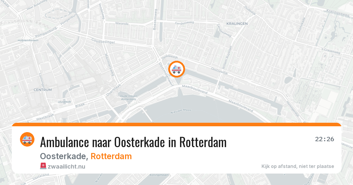 Ambulance naar Oosterkade in Rotterdam — 19 jul 2026