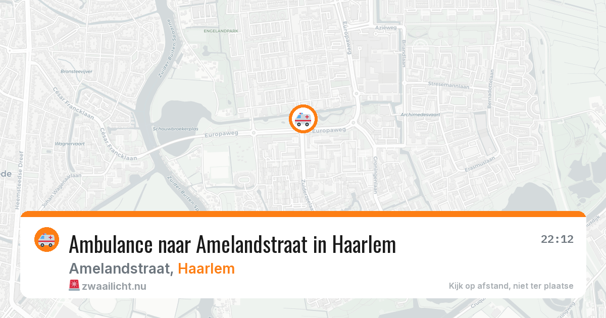 Ambulance naar Amelandstraat in Haarlem — 15 jul 2026