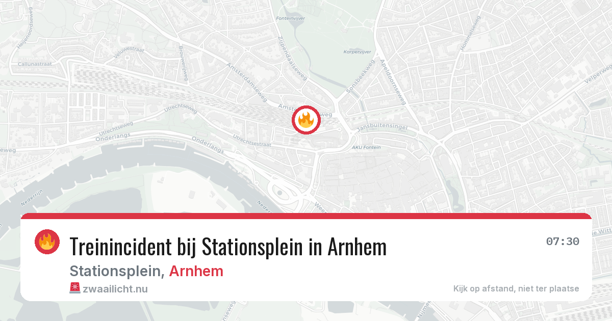 Treinincident bij Stationsplein in Arnhem — 30 mei 2026