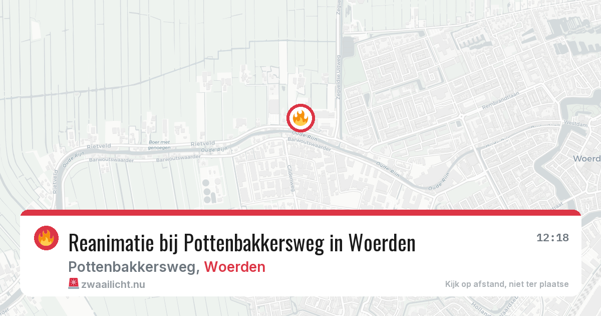 Reanimatie bij Pottenbakkersweg in Woerden — 16 jul 2026
