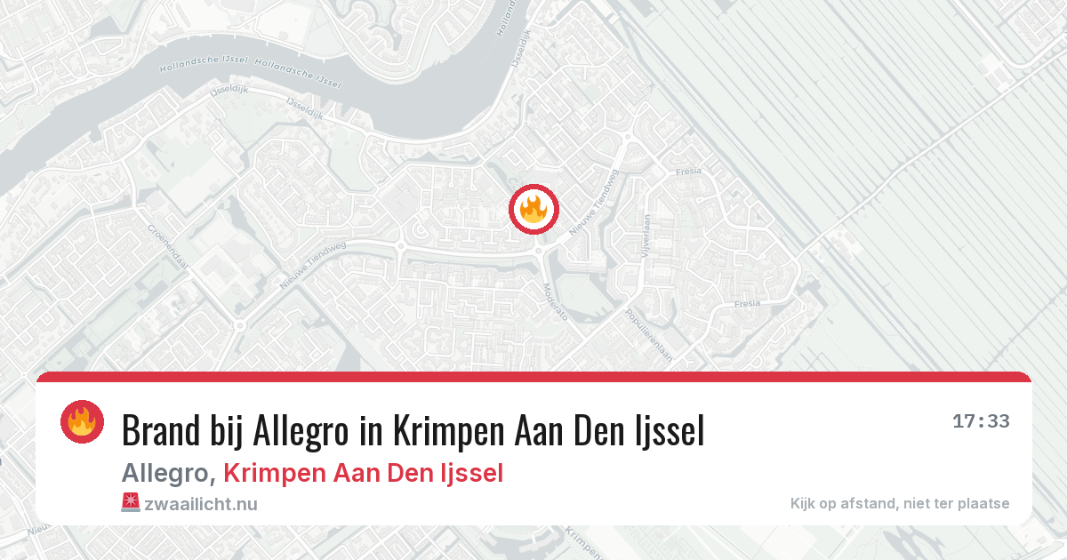 Brand bij Allegro in Krimpen Aan Den Ijssel — 11 jul 2026