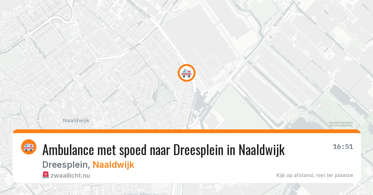 Ambulance met spoed naar Dreesplein in Naaldwijk — 20 apr 2026