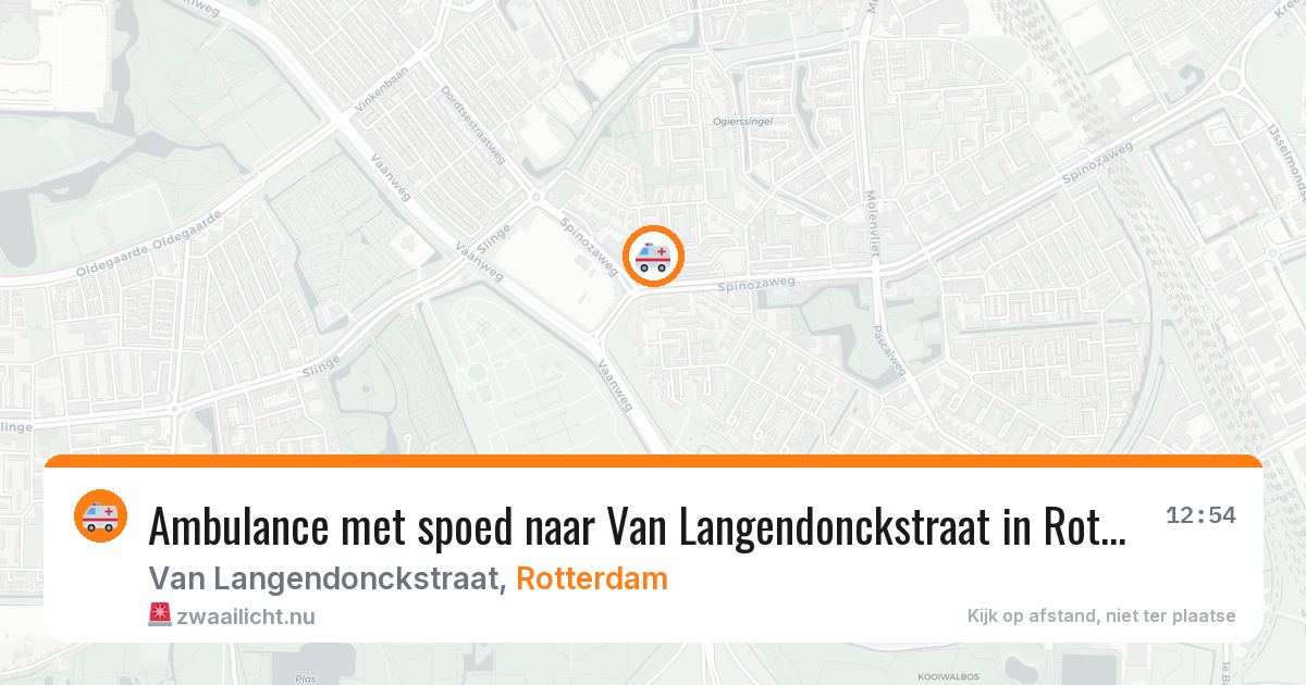 Ambulance met spoed naar Van Langendonckstraat in Rotterdam — 10 jul 2026