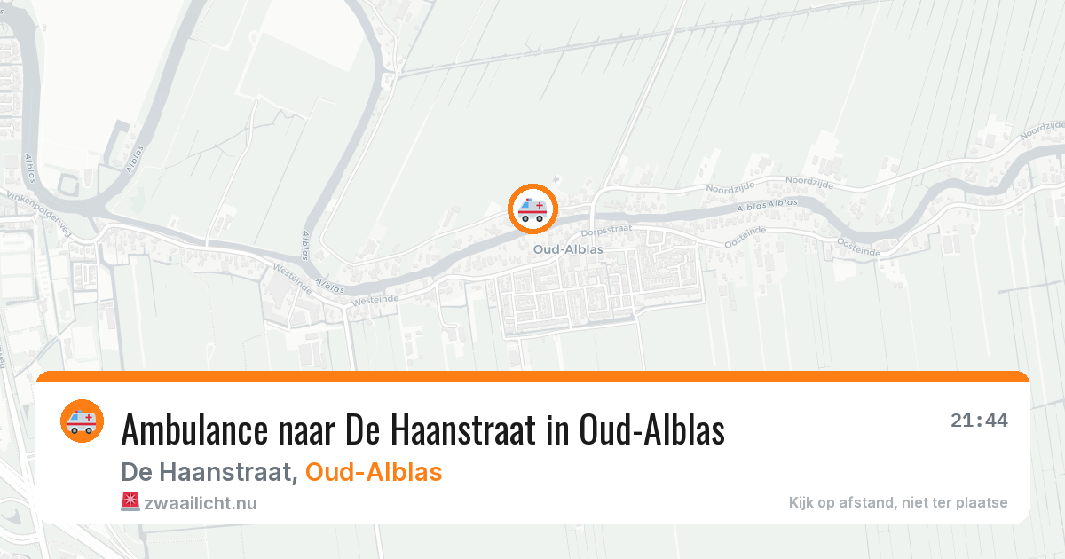 Ambulance naar De Haanstraat in Oud-Alblas — 2 apr 2026