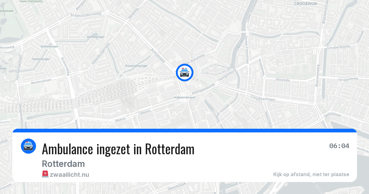 Ambulance ingezet in Rotterdam — 22 mrt 2026