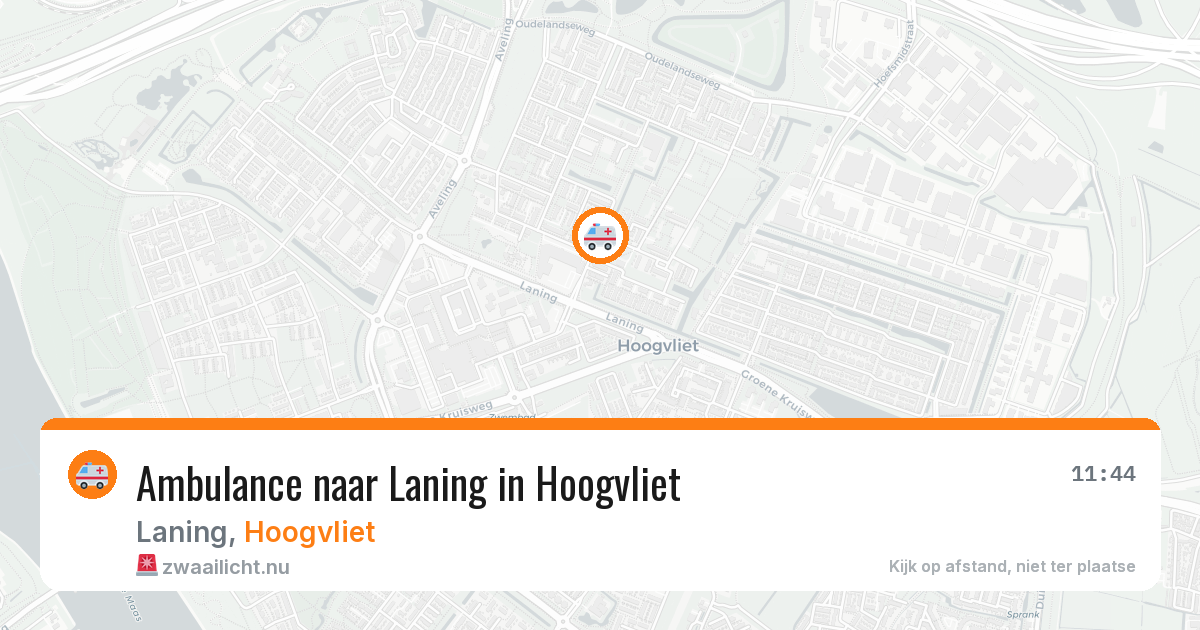 Ambulance naar Laning in Hoogvliet — 30 mei 2026