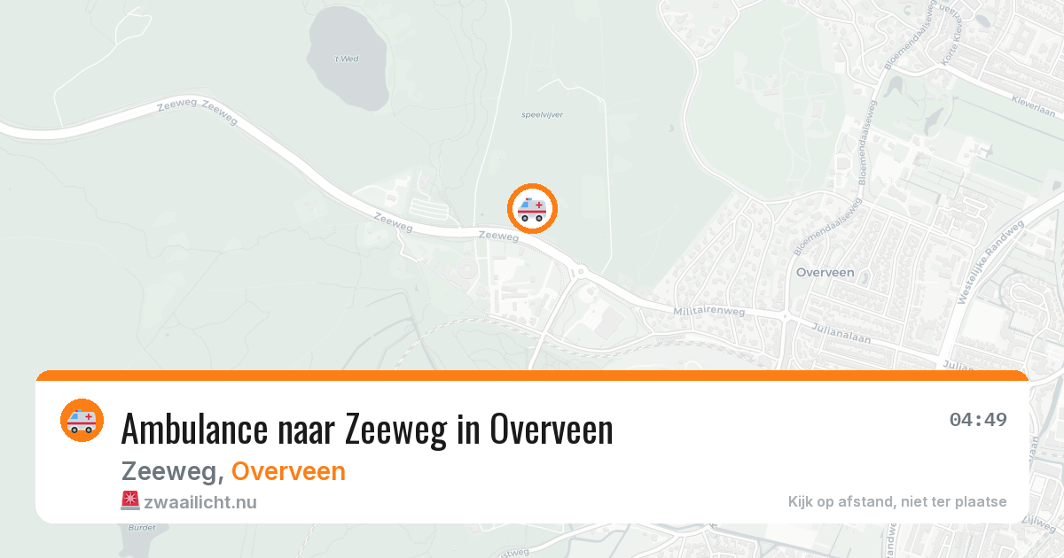 Ambulance naar Zeeweg in Overveen — 13 jul 2026