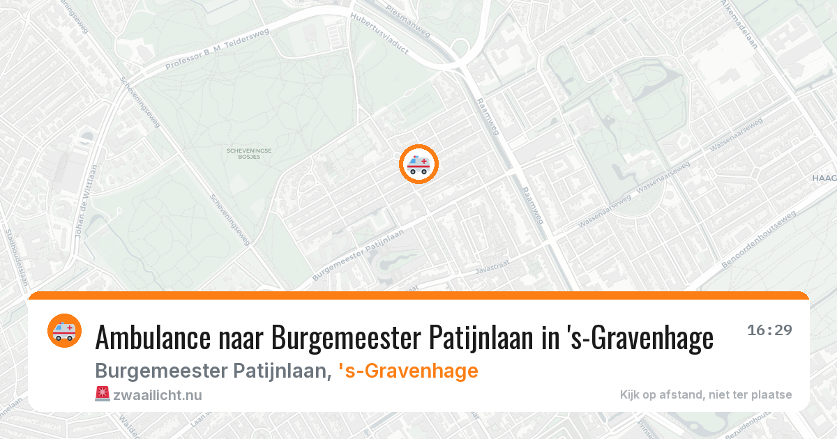 Ambulance naar Burgemeester Patijnlaan in 's-Gravenhage — 19 mrt 2026