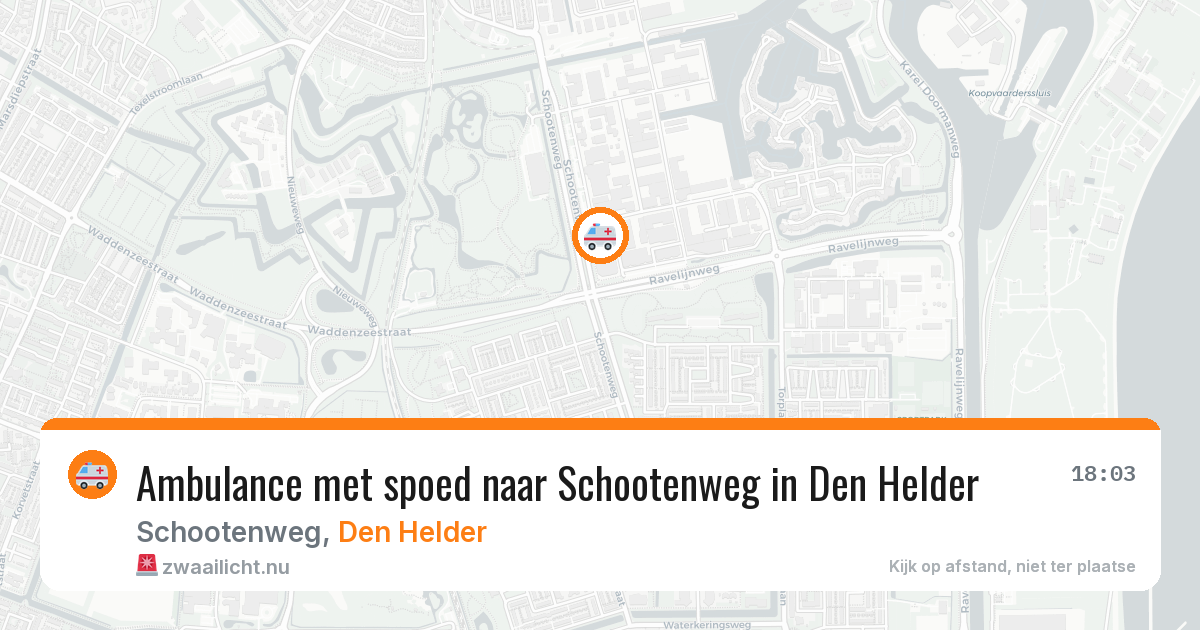 Ambulance met spoed naar Schootenweg in Den Helder — 19 mei 2026