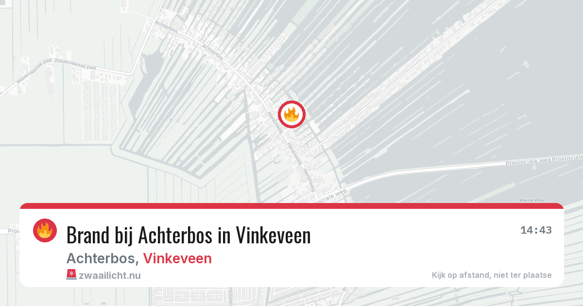 Brand bij Achterbos in Vinkeveen — 23 feb 2026
