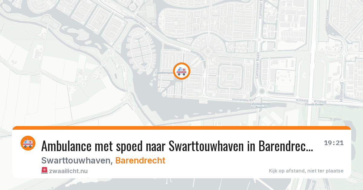 Ambulance met spoed naar Swarttouwhaven in Barendrecht — 20 apr 2026