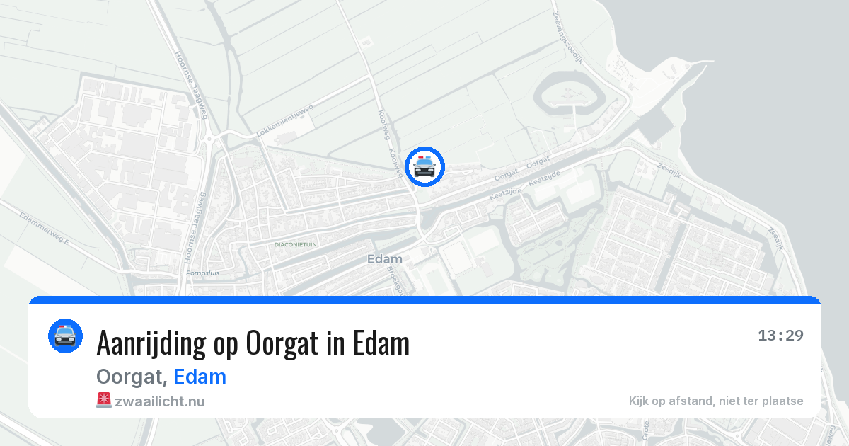 Aanrijding op Oorgat in Edam — 5 mei 2026