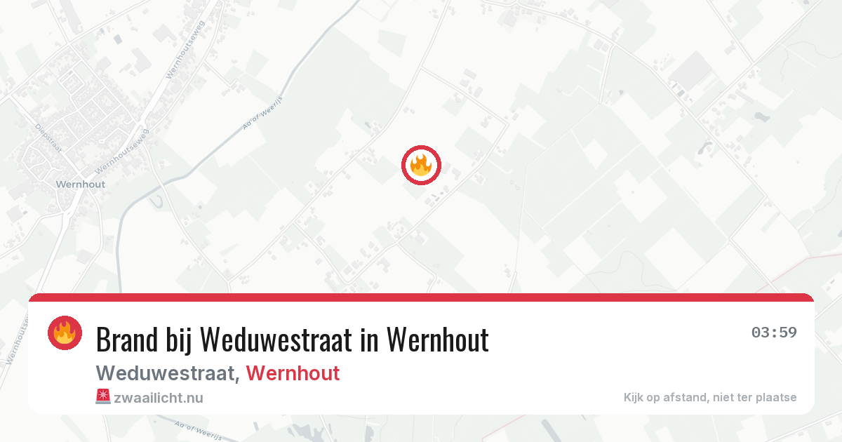 Brand bij Weduwestraat in Wernhout — 22 feb 2026