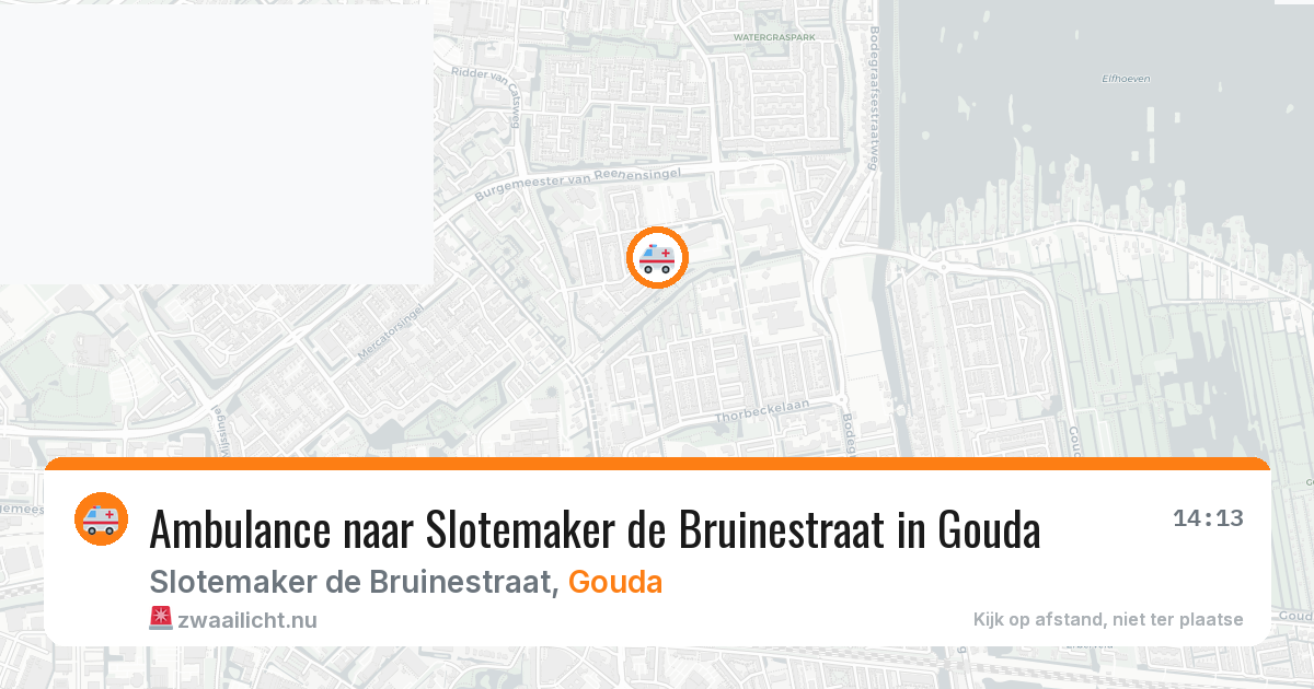 Ambulance naar Slotemaker de Bruinestraat in Gouda — 10 jul 2026