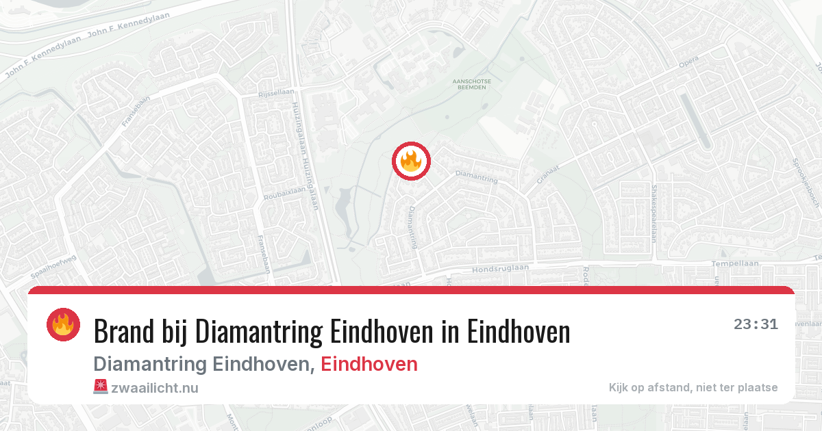 Brand bij Diamantring Eindhoven in Eindhoven — 31 mei 2026