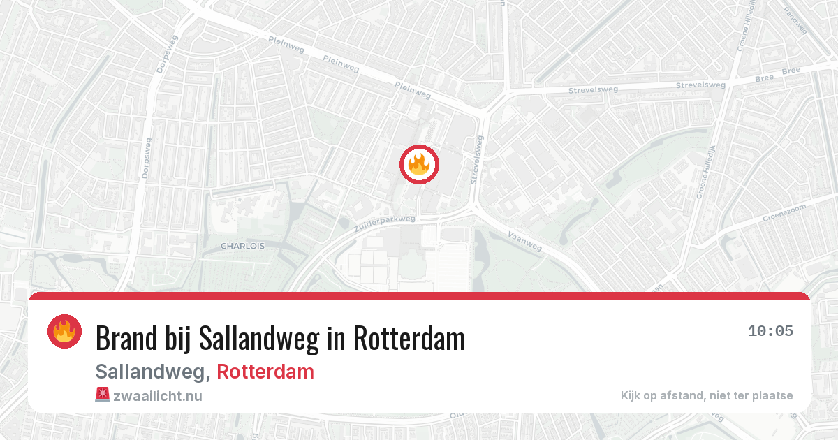 Brand bij Sallandweg in Rotterdam — 7 jun 2026