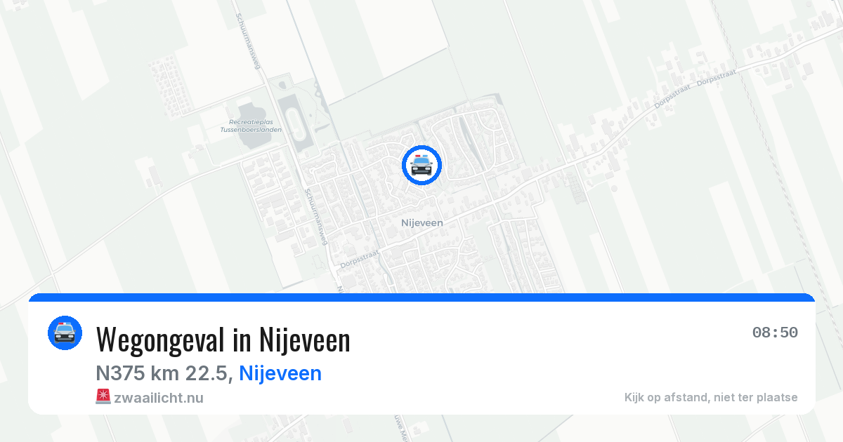 Wegongeval in Nijeveen — 20 mrt 2026
