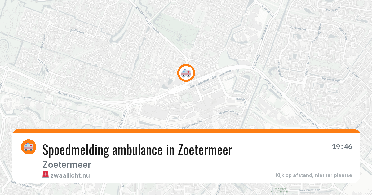 Spoedmelding ambulance in Zoetermeer — 7 mei 2026