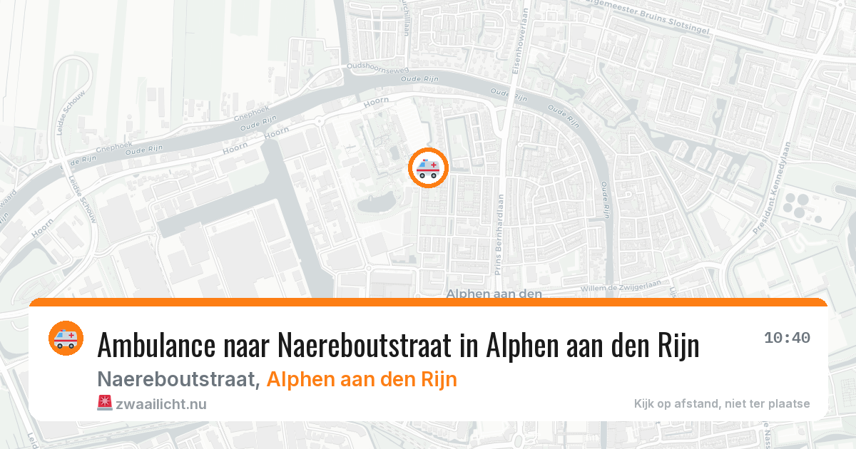 Ambulance naar Naereboutstraat in Alphen aan den Rijn — 5 jun 2026