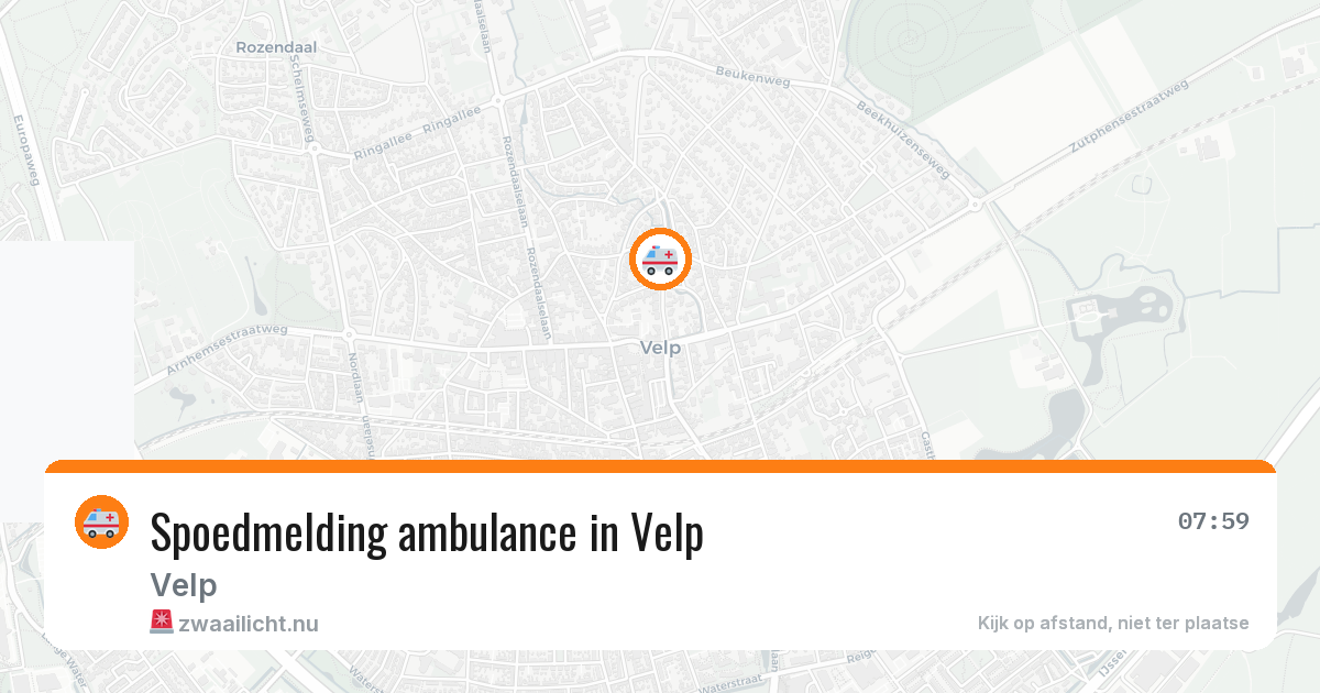Spoedmelding ambulance in Velp — 9 jul 2026