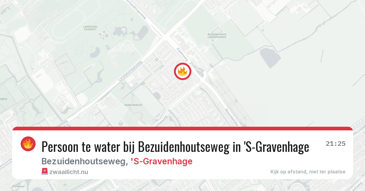 Persoon te water bij Bezuidenhoutseweg in 'S-Gravenhage — 25 mei 2026