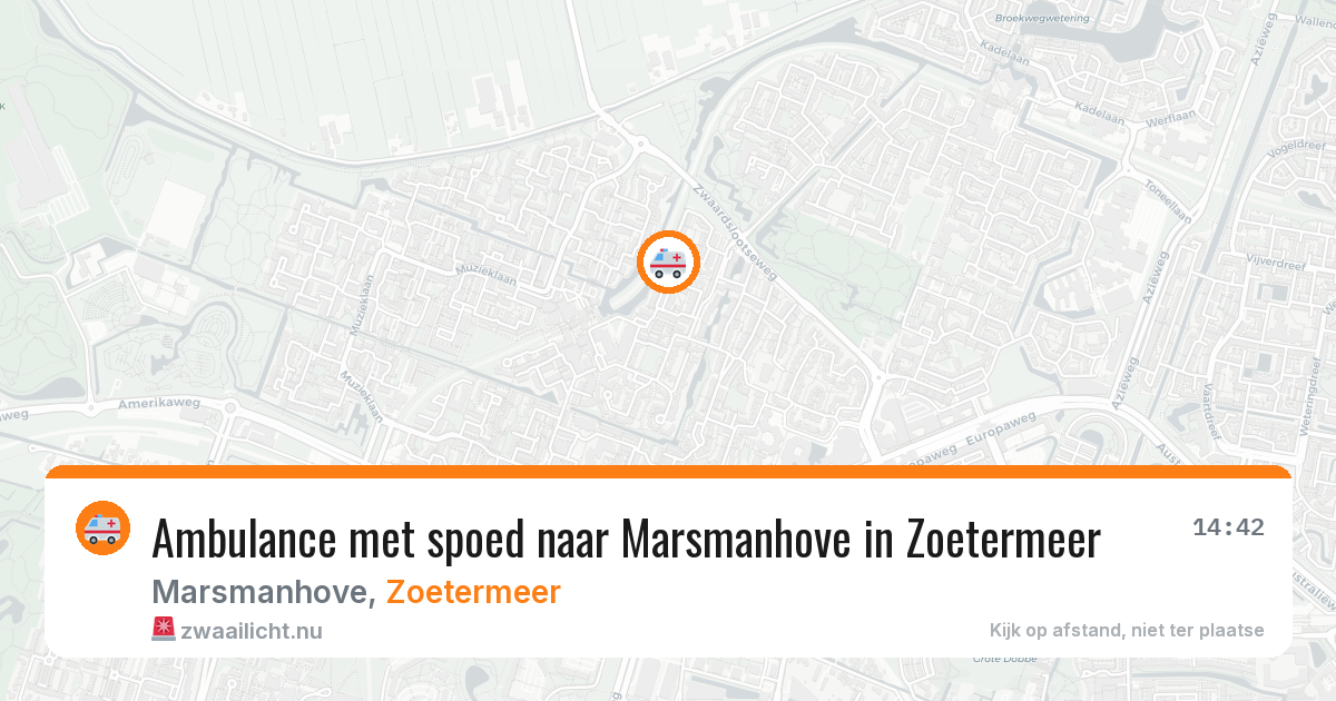 Ambulance met spoed naar Marsmanhove in Zoetermeer — 16 jul 2026