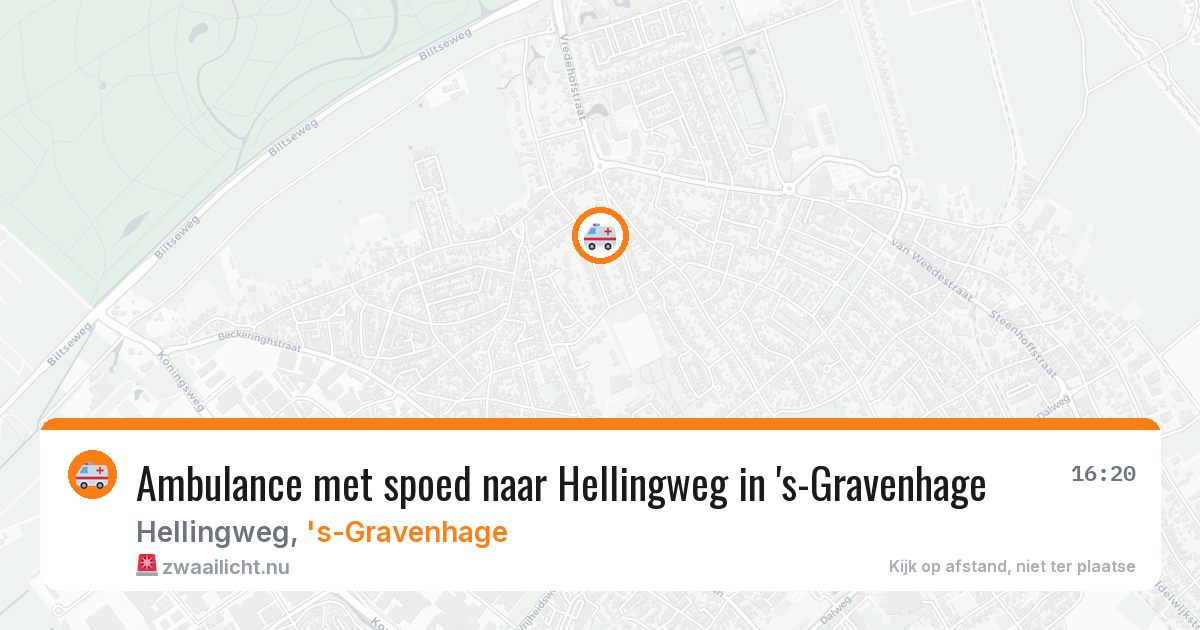 Ambulance met spoed naar Hellingweg in 's-Gravenhage — 1 mrt 2026
