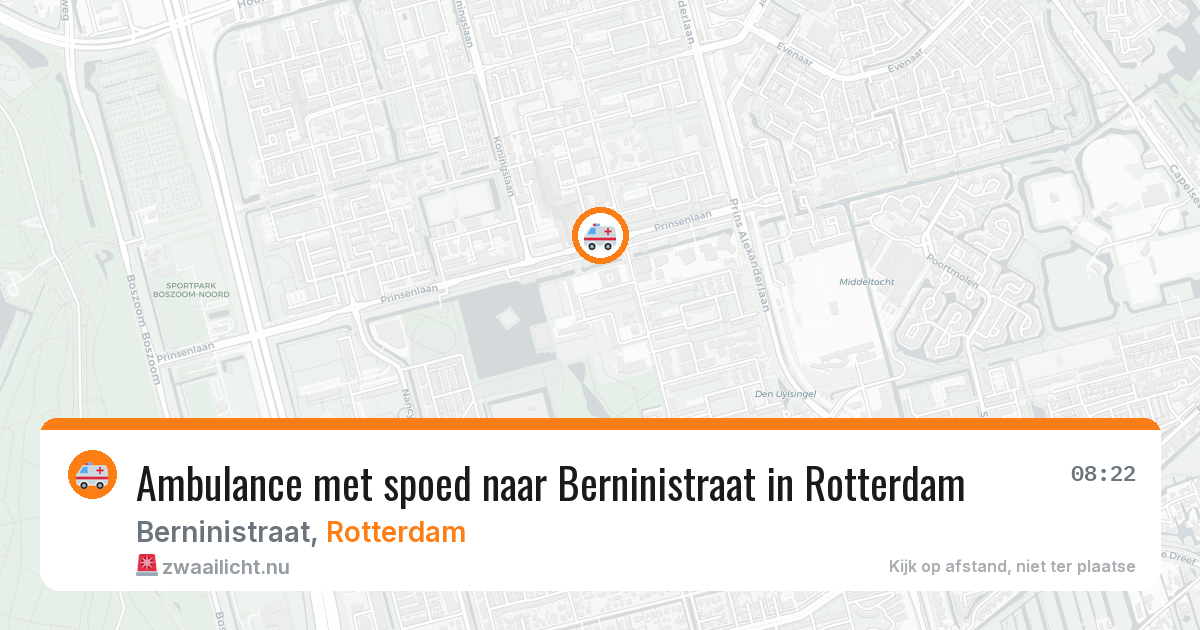 Ambulance met spoed naar Berninistraat in Rotterdam — 24 jul 2026