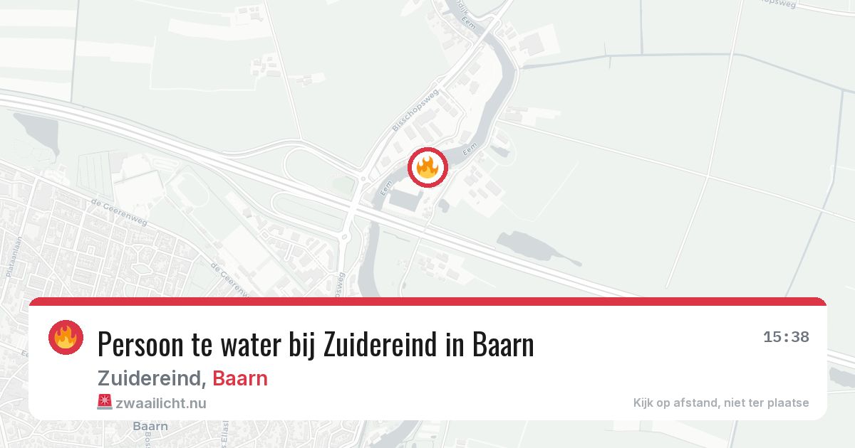 Persoon te water bij Zuidereind in Baarn — 4 jun 2026