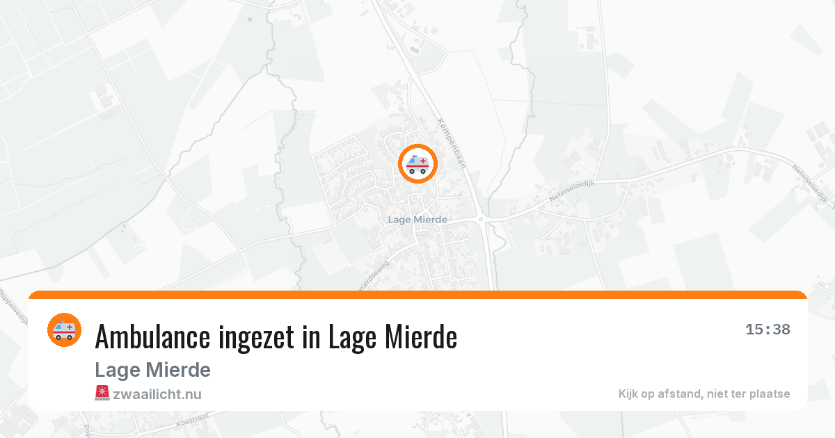Ambulance ingezet in Lage Mierde — 28 jun 2026