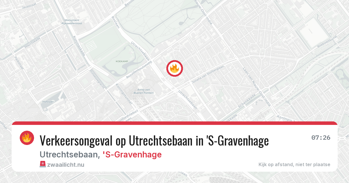 Verkeersongeval op Utrechtsebaan in 'S-Gravenhage — 27 mei 2026