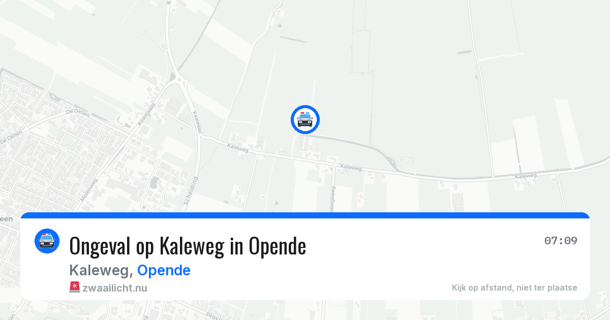 Ongeval op Kaleweg in Opende — 17 jan 2026