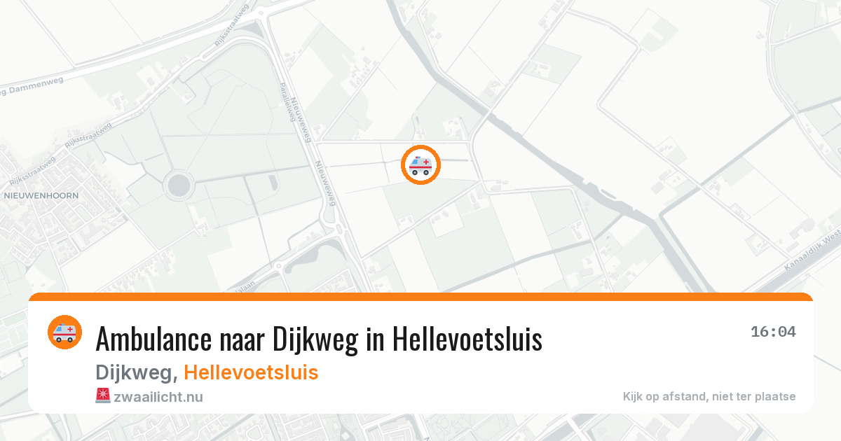 Ambulance naar Dijkweg in Hellevoetsluis — 15 jul 2026