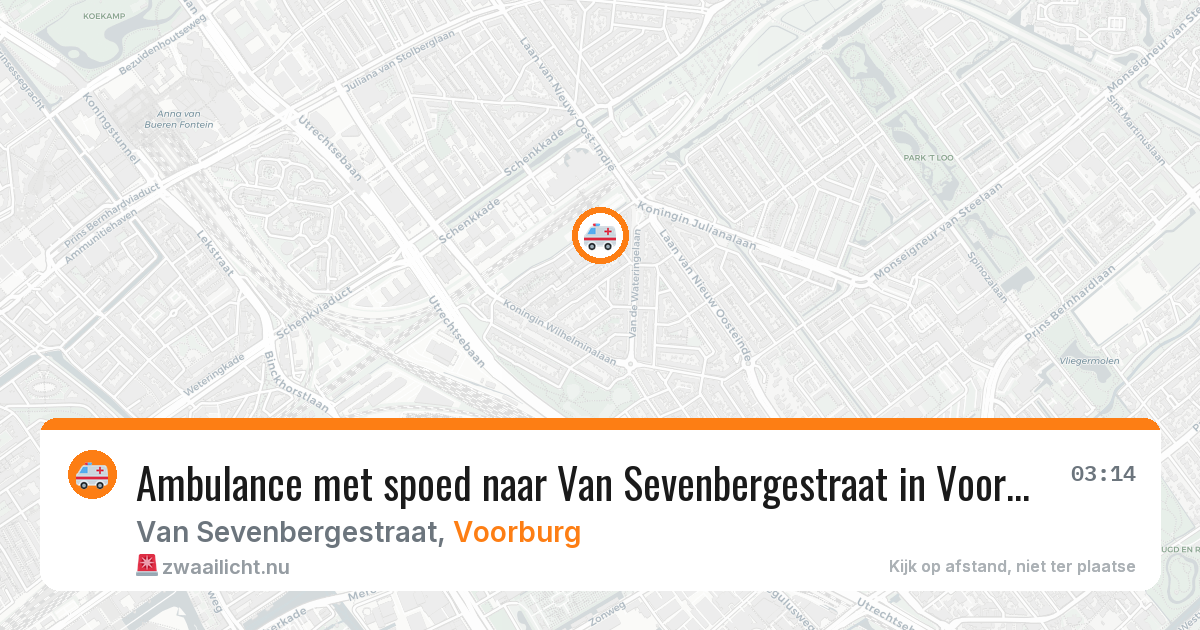Ambulance met spoed naar Van Sevenbergestraat in Voorburg — 26 apr 2026