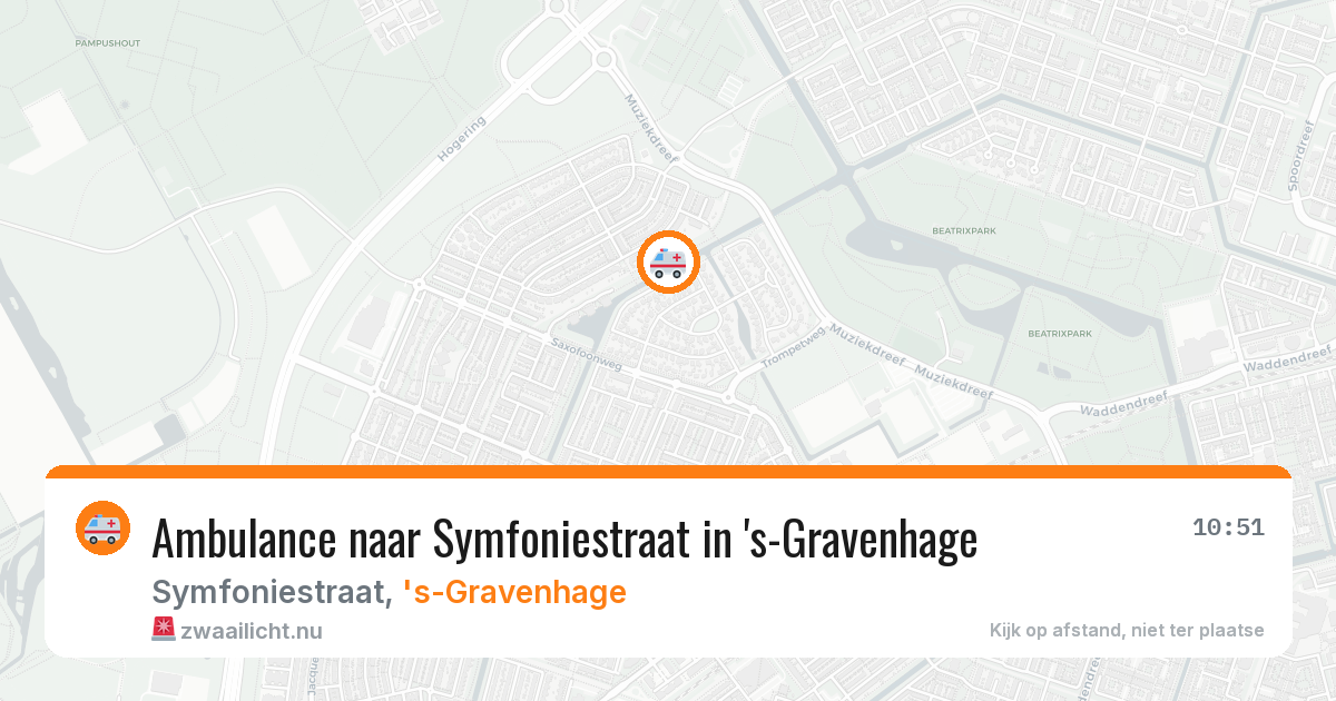 Ambulance naar Symfoniestraat in 's-Gravenhage — 16 feb 2026