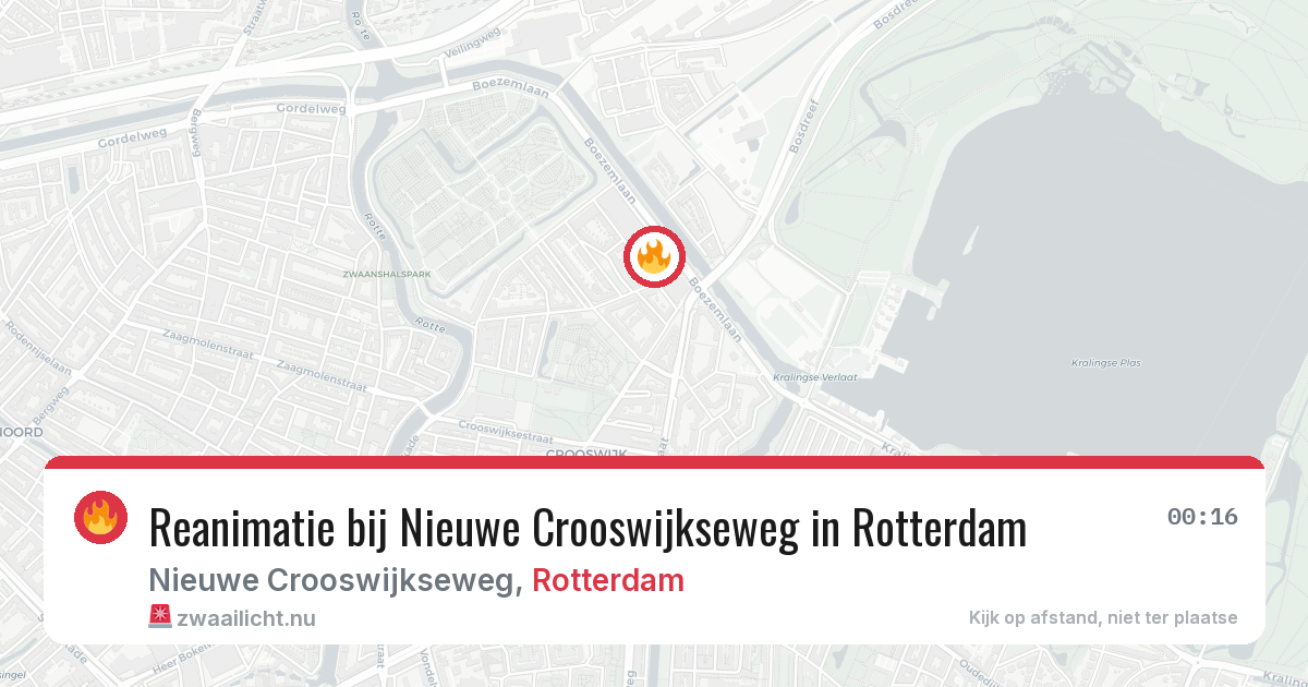 Reanimatie bij Nieuwe Crooswijkseweg in Rotterdam — 13 mei 2026