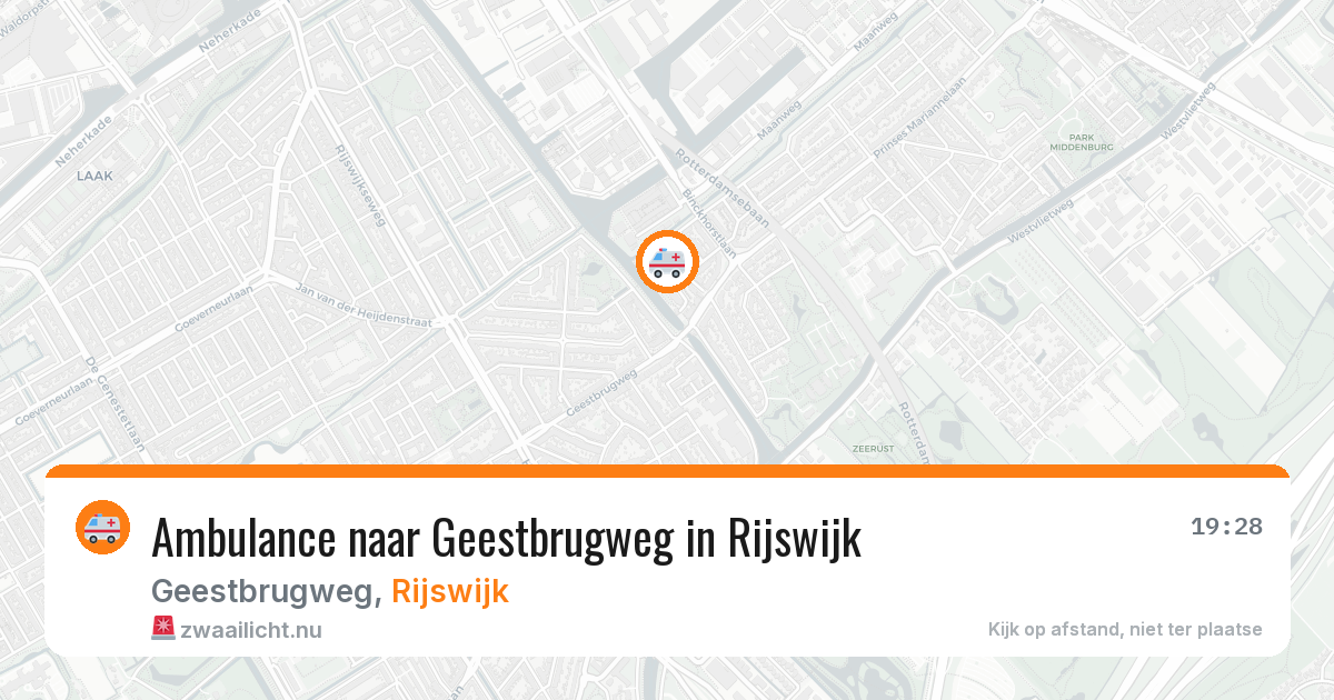 Ambulance naar Geestbrugweg in Rijswijk — 2 jun 2026