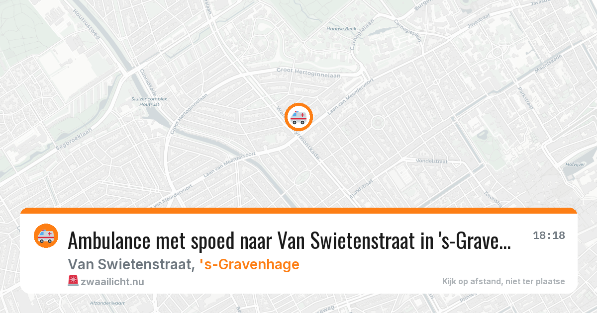 Ambulance met spoed naar Van Swietenstraat in 's-Gravenhage — 14 mei 2026