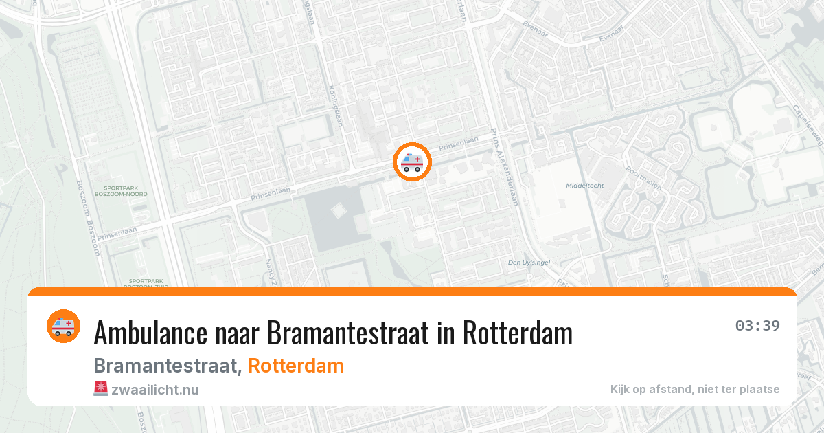 Ambulance naar Bramantestraat in Rotterdam — 27 mrt 2026