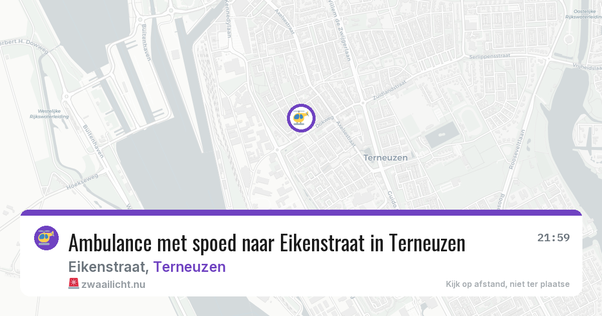 Ambulance met spoed naar Eikenstraat in Terneuzen — 6 jun 2026