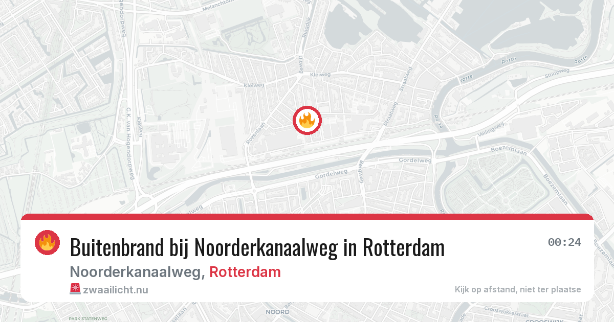 Buitenbrand bij Noorderkanaalweg in Rotterdam — 21 jul 2026