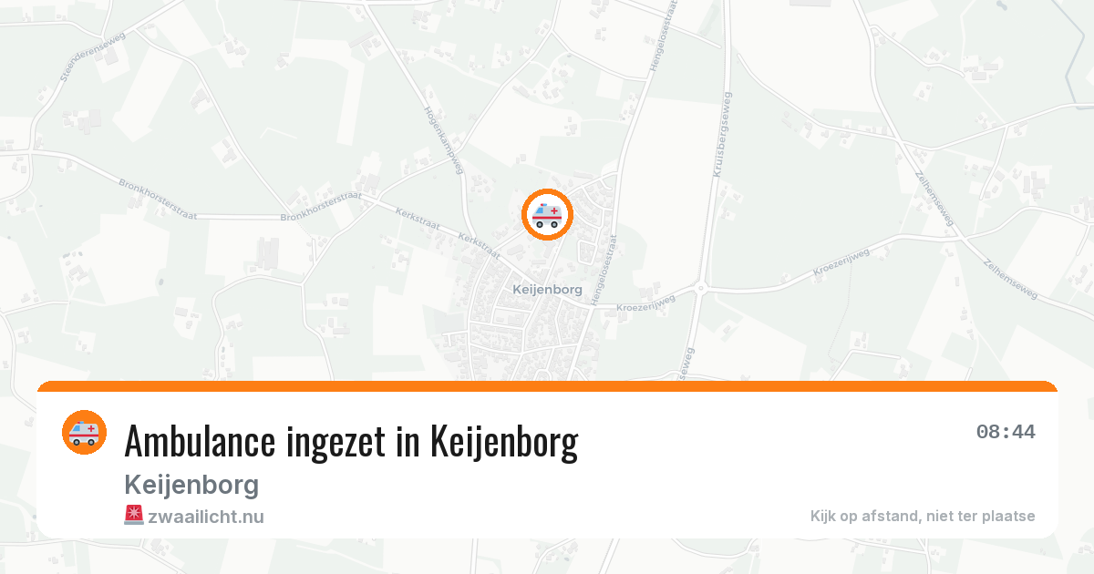 Ambulance ingezet in Keijenborg — 25 mei 2026