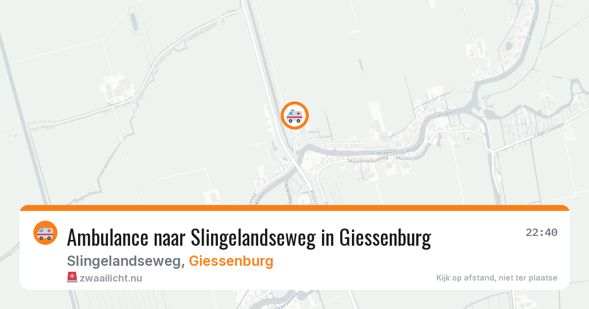 Ambulance naar Slingelandseweg in Giessenburg — 23 mrt 2026