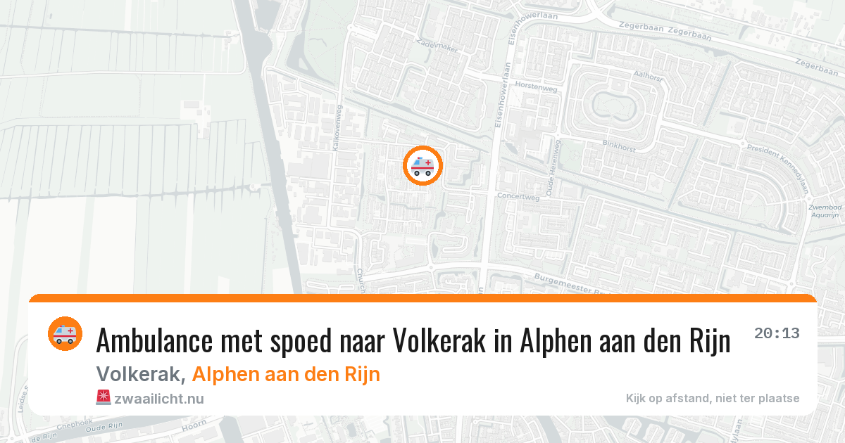 Ambulance met spoed naar Volkerak in Alphen aan den Rijn — 5 jul 2026
