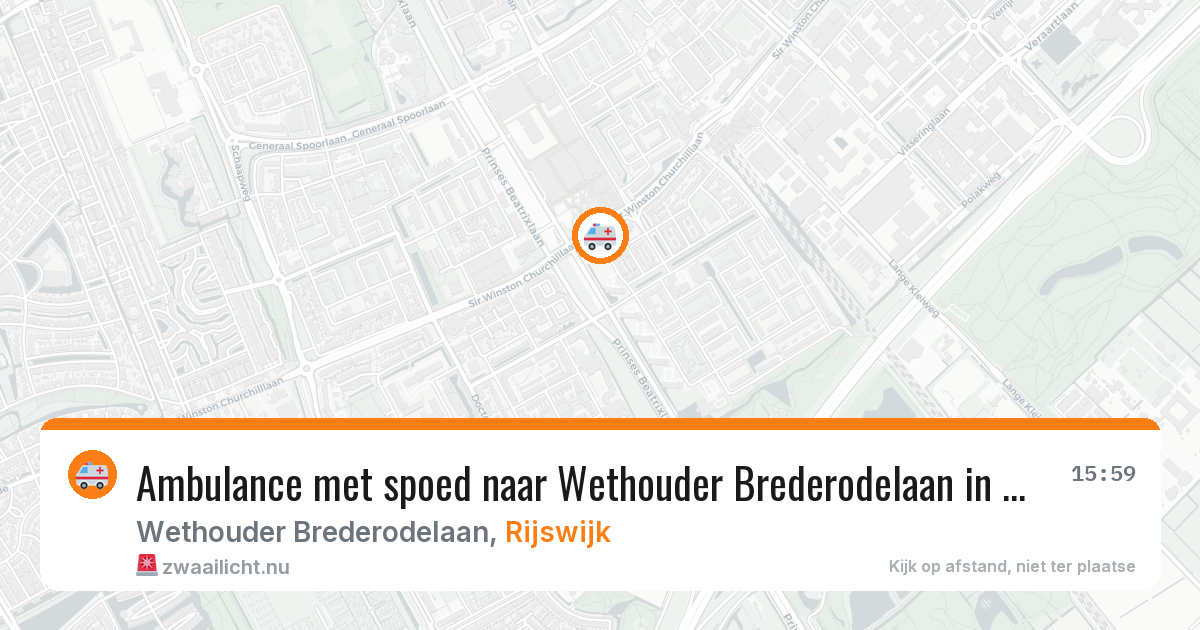 Ambulance met spoed naar Wethouder Brederodelaan in Rijswijk — 26 mrt 2026