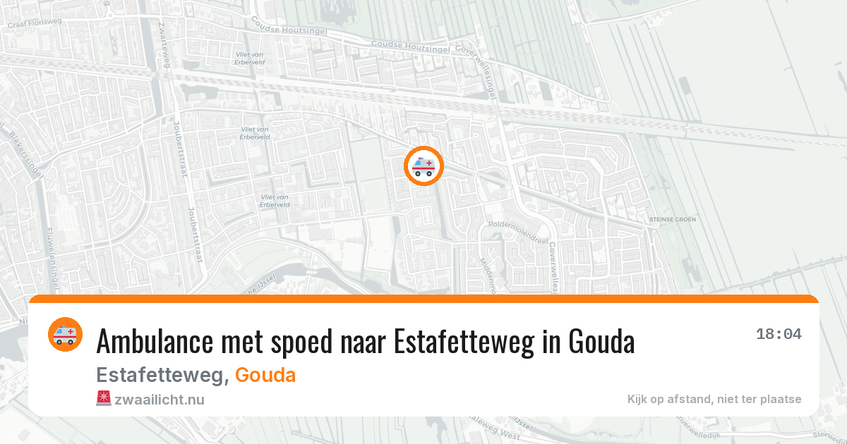 Ambulance met spoed naar Estafetteweg in Gouda — 12 feb 2026