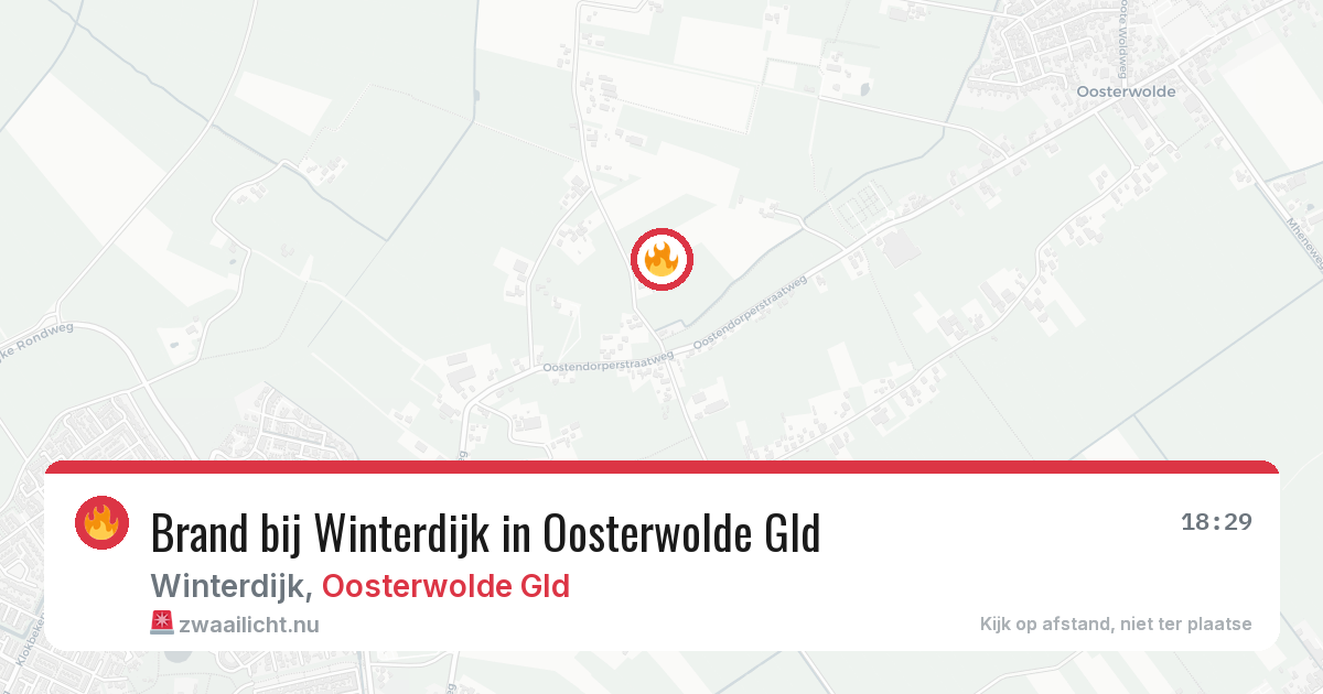 Brand bij Winterdijk in Oosterwolde Gld — 29 mei 2026