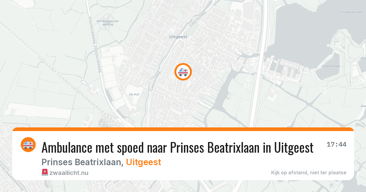 Ambulance met spoed naar Prinses Beatrixlaan in Uitgeest — 11 feb 2026