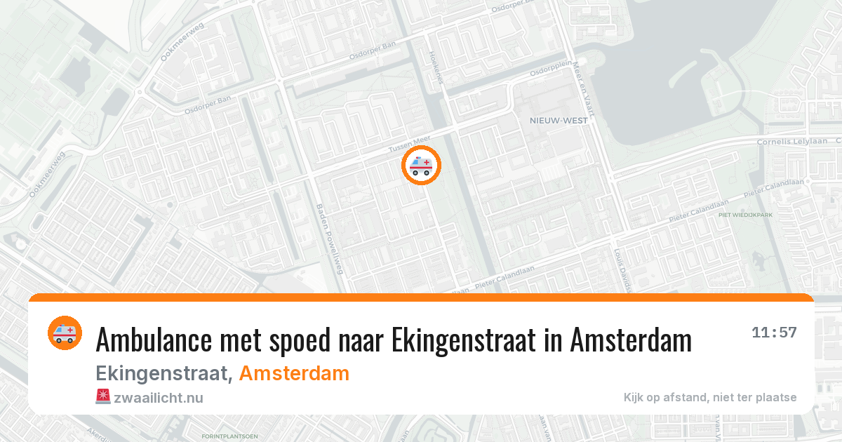 Ambulance met spoed naar Ekingenstraat in Amsterdam — 3 jun 2026